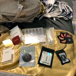 CHANEL Beauty Collection on Gold Fabric